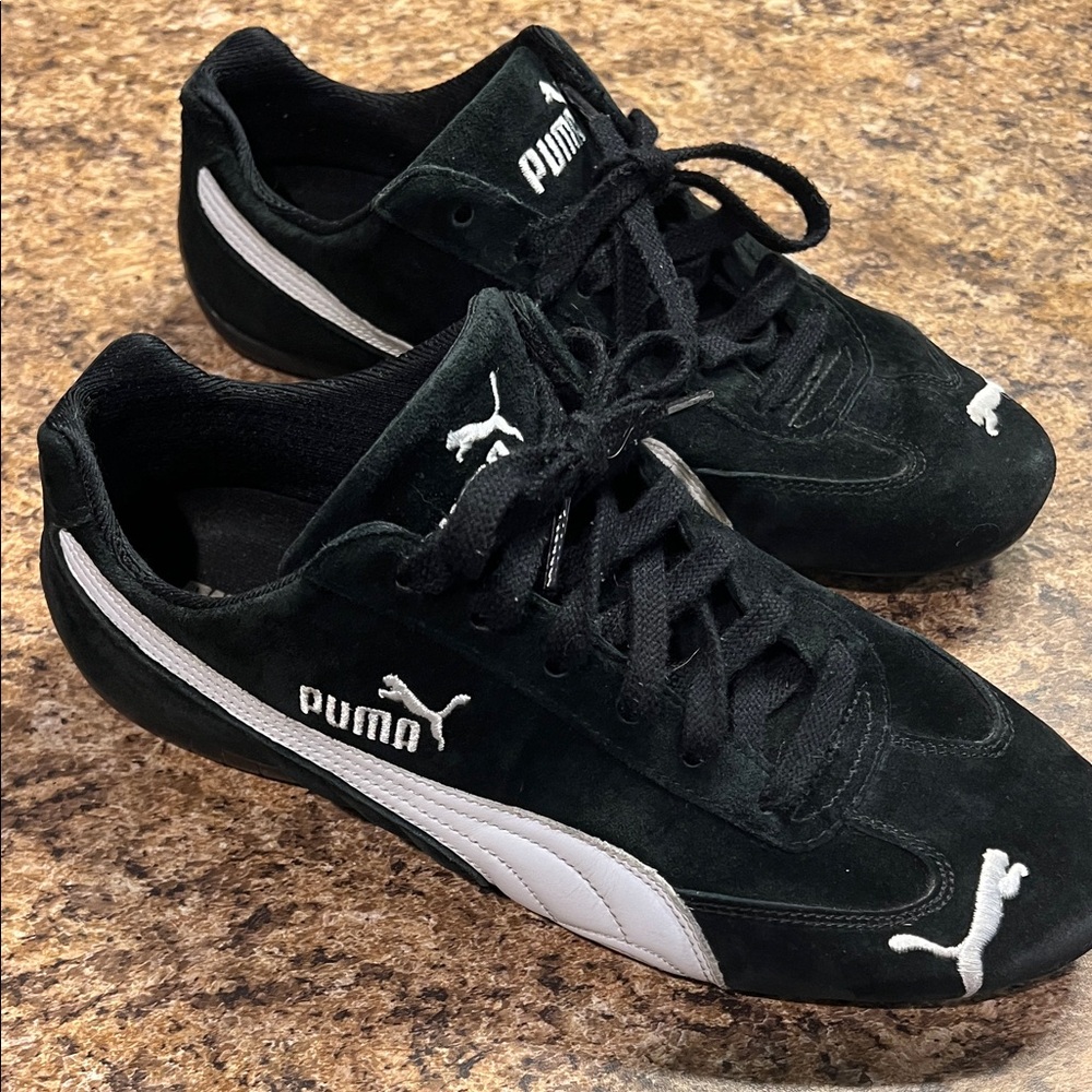 Puma Original Black And White Suede Speed Cats Sz 10 Womens